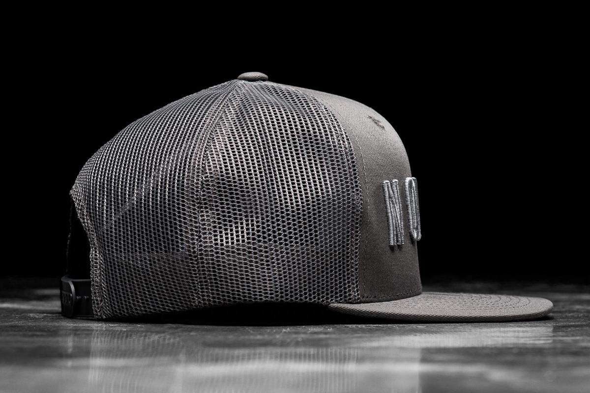 Nobull Flat-Brim Trucker Women's Hats Dark Grey | Australia (RF6528)
